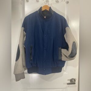 VINTAGE Trucking LTD CANADA Wool & Leather SPORTSWEAR BOMBER JACKETS Sz Large